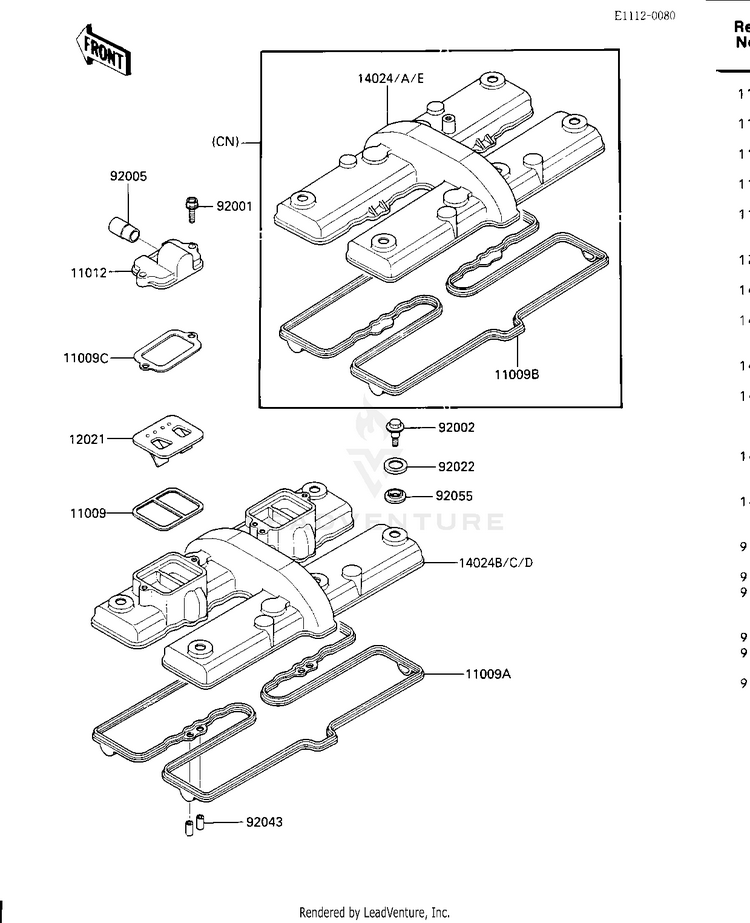 Cylinder Head Cover Schematic