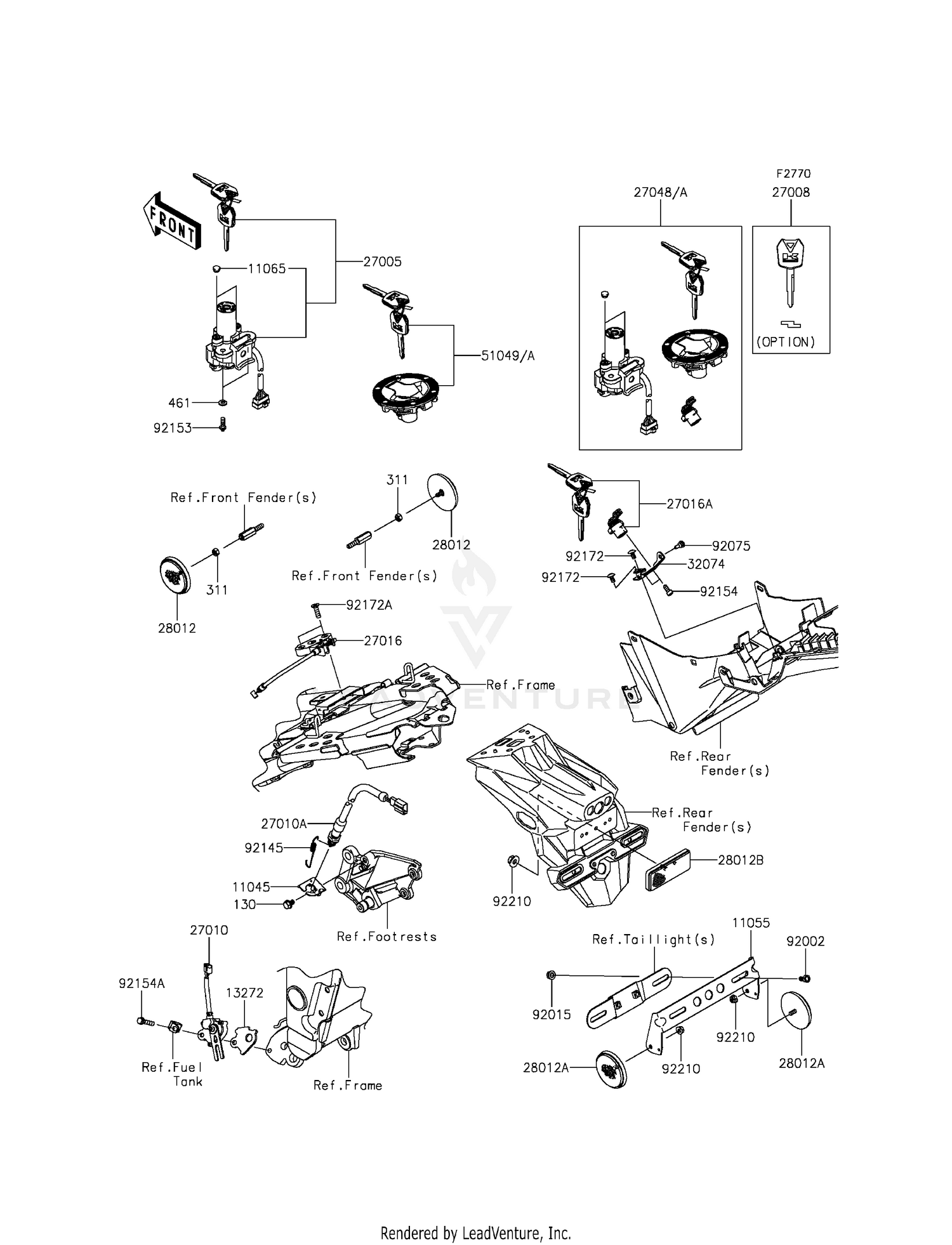 IGNITION SWITCH/LOCKS/REFLECTORS