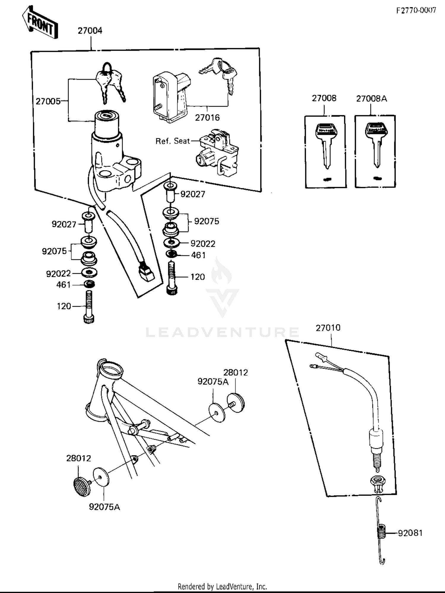 IGNITION SWITCH/LOCKS ('81 B2)