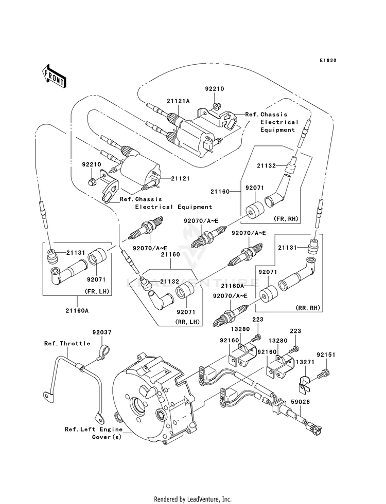 Ignition System VN1600B8F Vulcan 1600 Mean Streak (2008) Schematic