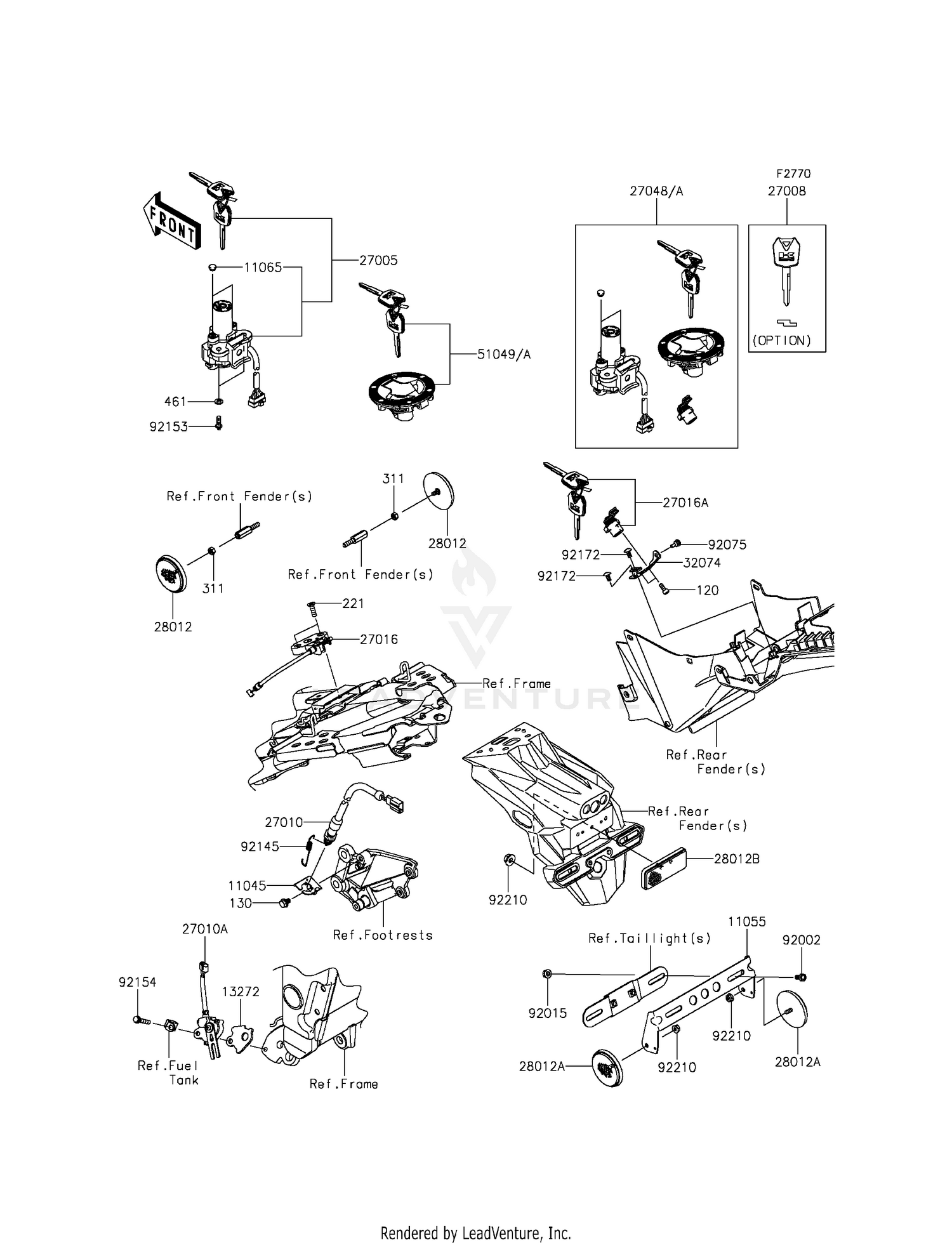 IGNITION SWITCH/LOCKS/REFLECTORS
