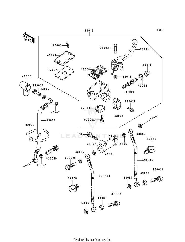 Front Master Cylinder Schematic