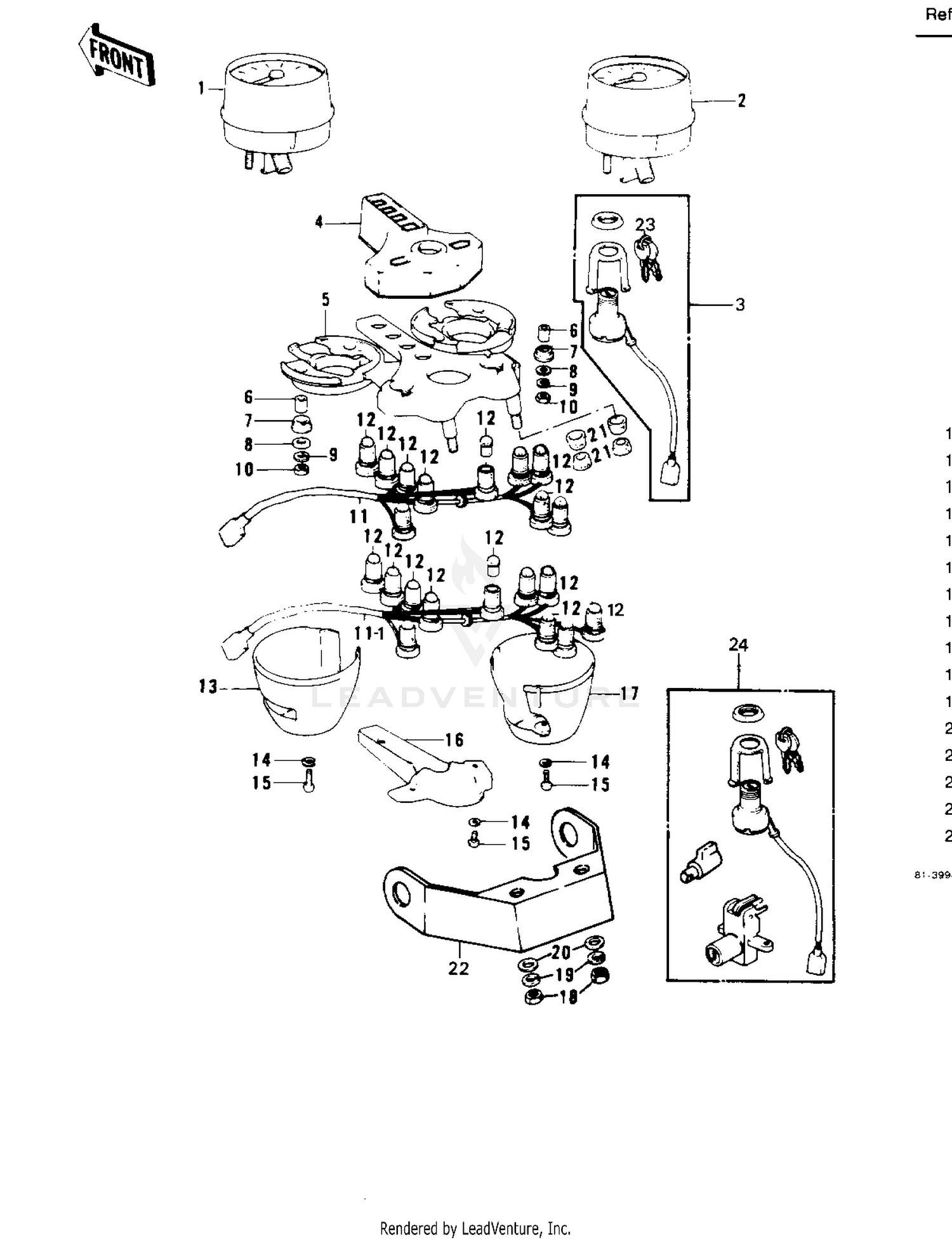 METERS/IGNITION SWITCH ('79-'80 B3/B4)