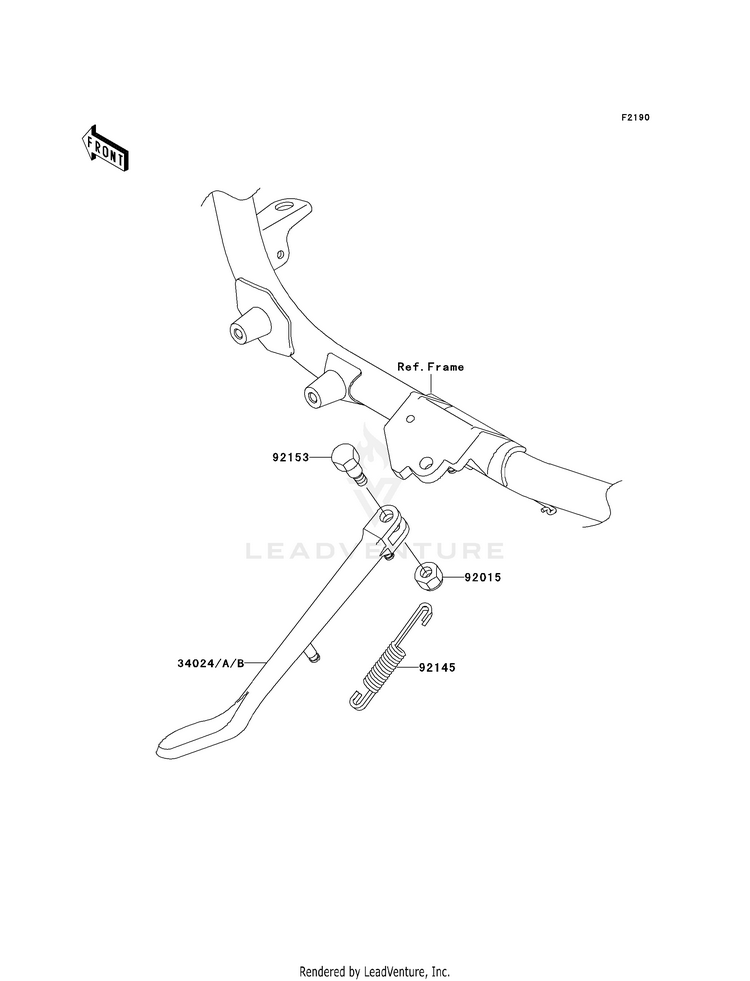 Stand(S) VN1600B8F Vulcan 1600 Mean Streak (2008) Schematic
