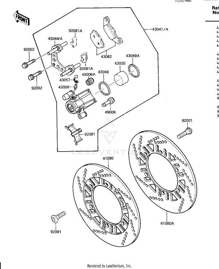 Front Brake Schematic