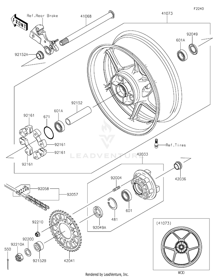 Rear Wheel/Chain Schematic
