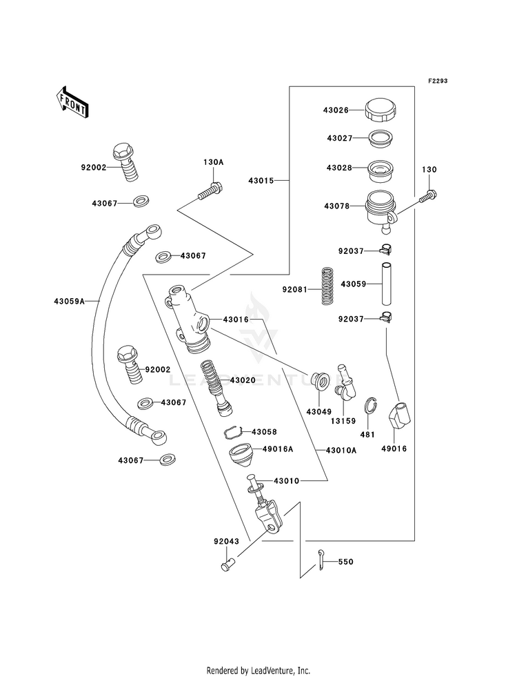 Rear Master Cylinder (P20) Schematic