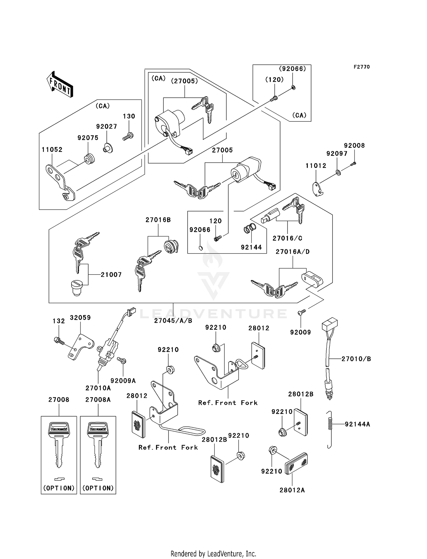 IGNITION SWITCH/LOCKS/REFLECTORS