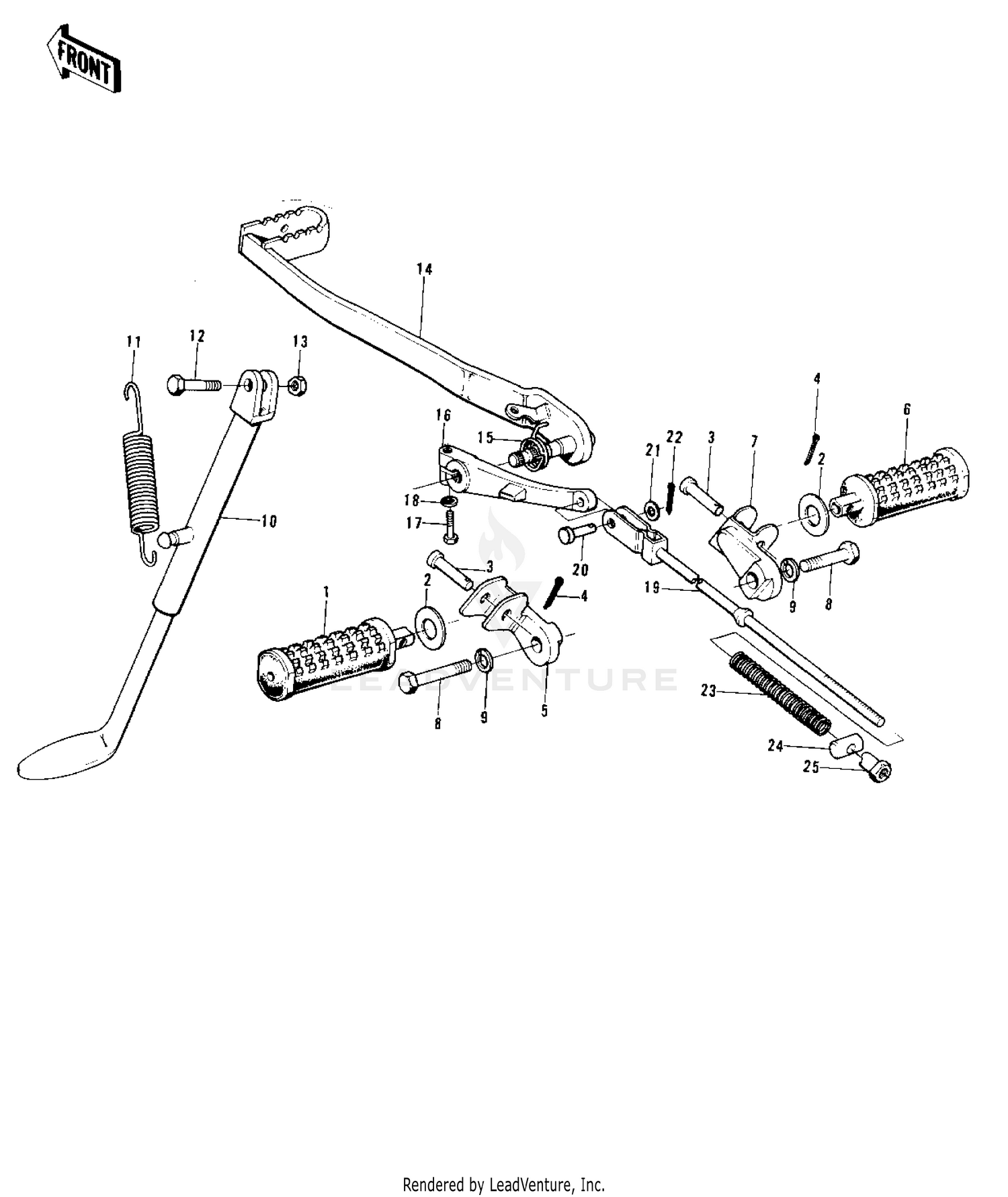 FOOTRESTS/STAND/BRAKE PEDAL