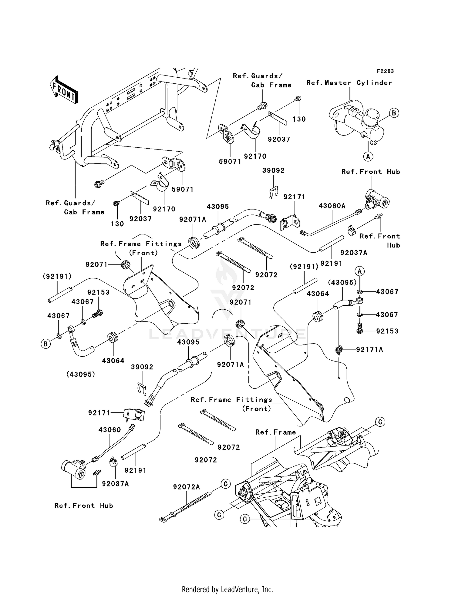 FRONT BRAKE PIPING