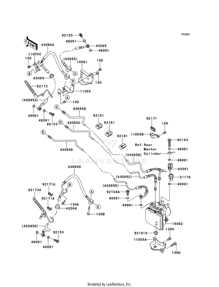 Brake Piping (B9f/B9fa) Schematic