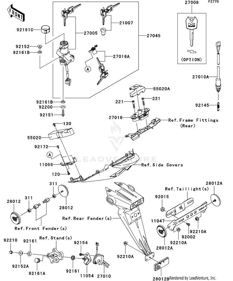 Ignition Switch/Locks/Reflectors Schematic