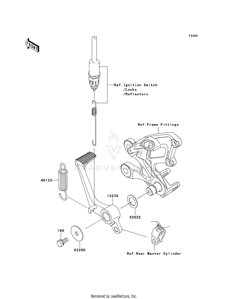 Brake Pedal/Torque Link Schematic