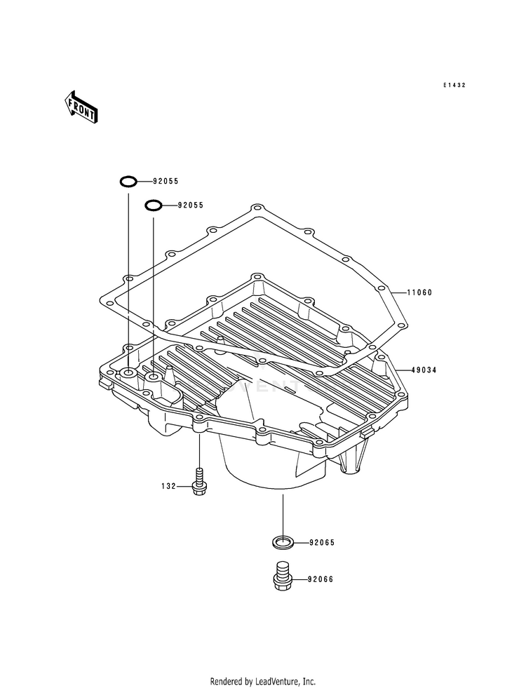 Breather Cover/Oil Pan Schematic