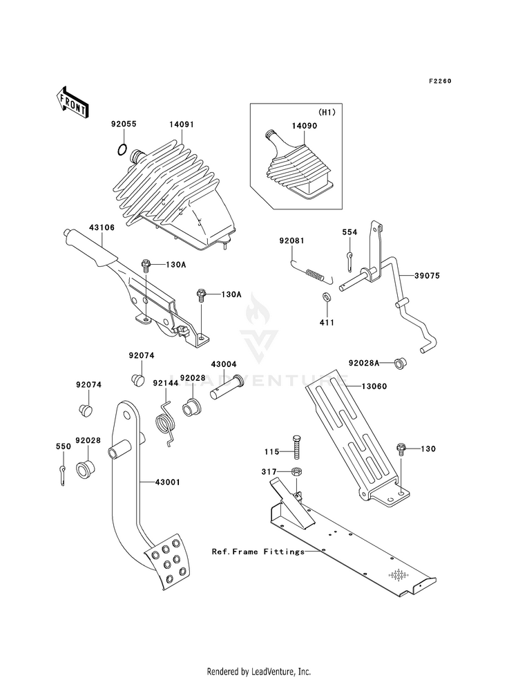 Brake Pedal/Throttle Lever Schematic