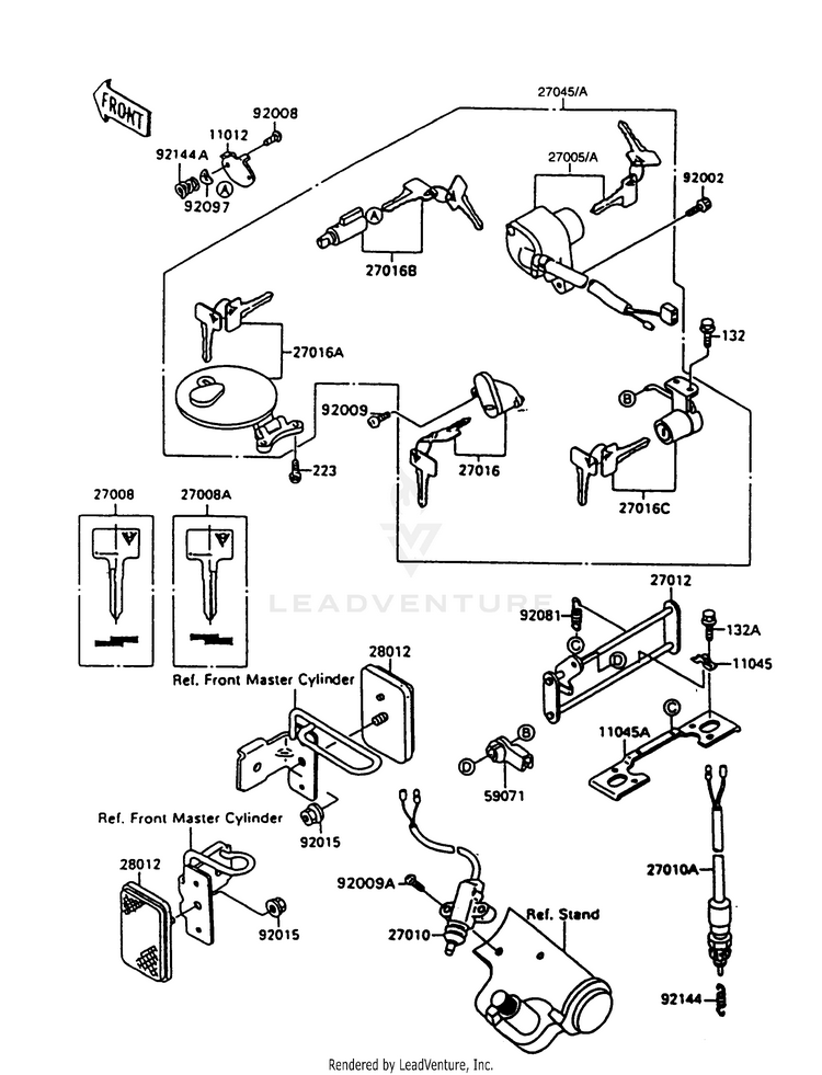 Ignition Switch/Locks/Reflectors Schematic
