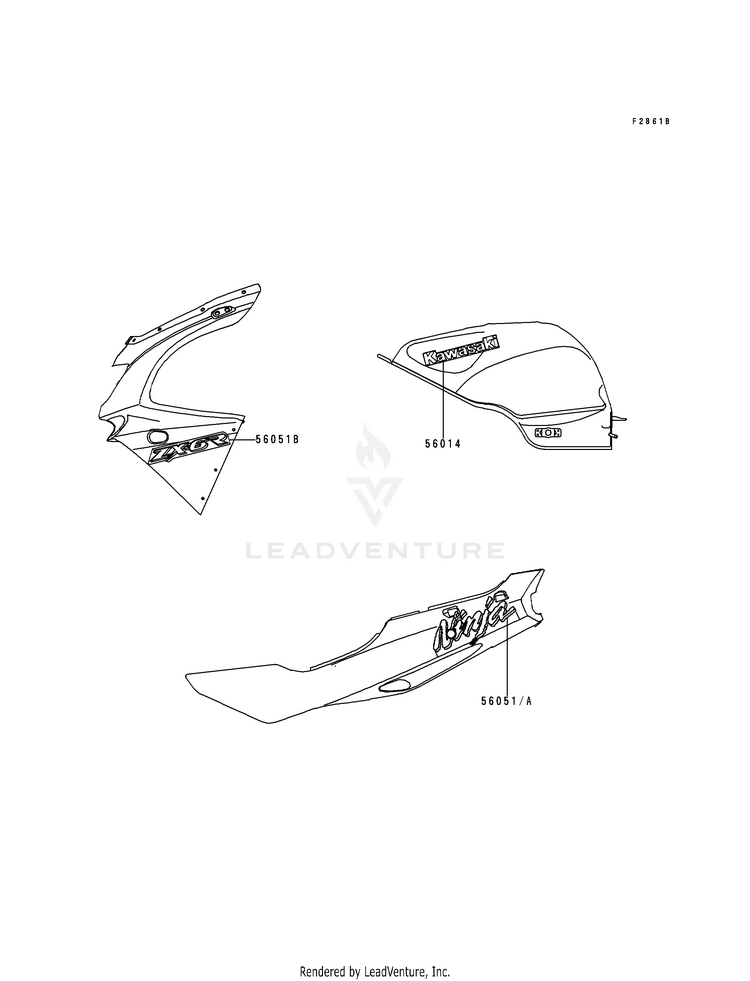 Decals (Red)(Zx600-F2) Schematic