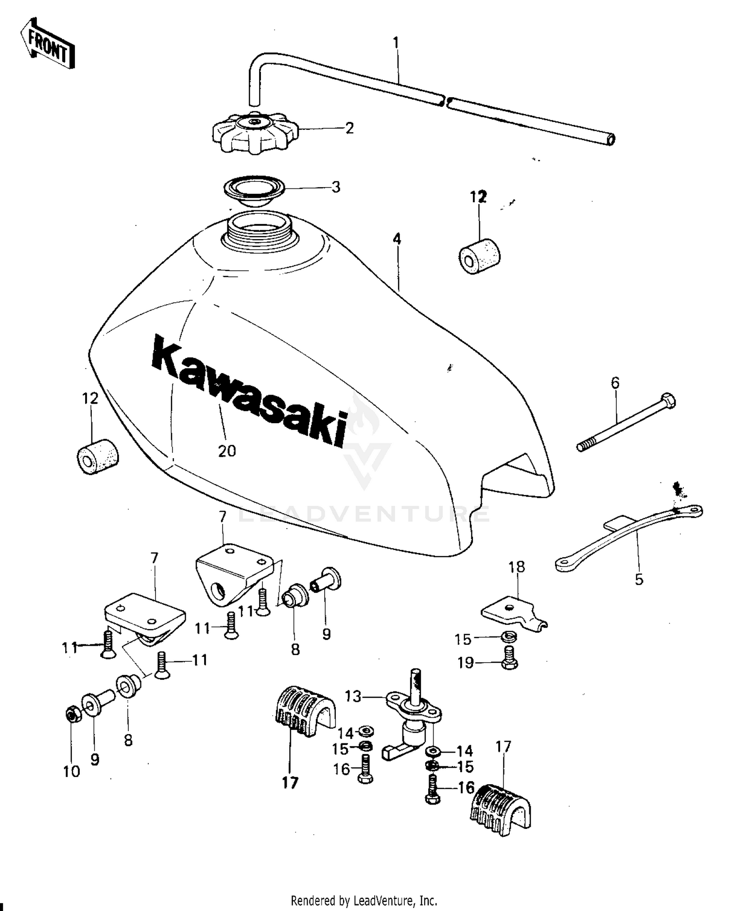 FUEL TANK (KX250-A5)