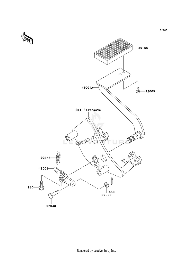 Brake Pedal/Torque Link Schematic