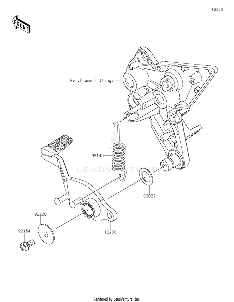 Brake Pedal/Torque Link Schematic