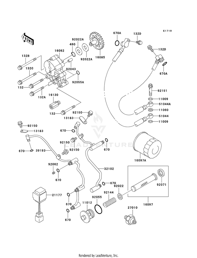 Oil Pump/Oil Filter Schematic