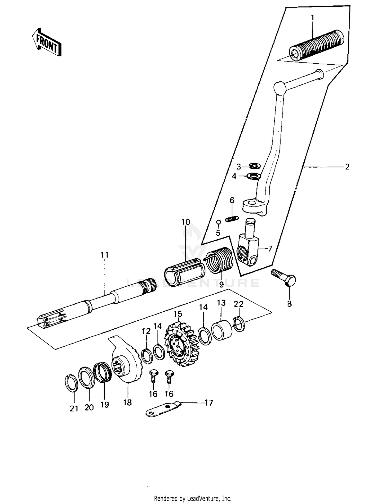 KICKSTARTER MECHANISM ('79-'80 B3/B4)