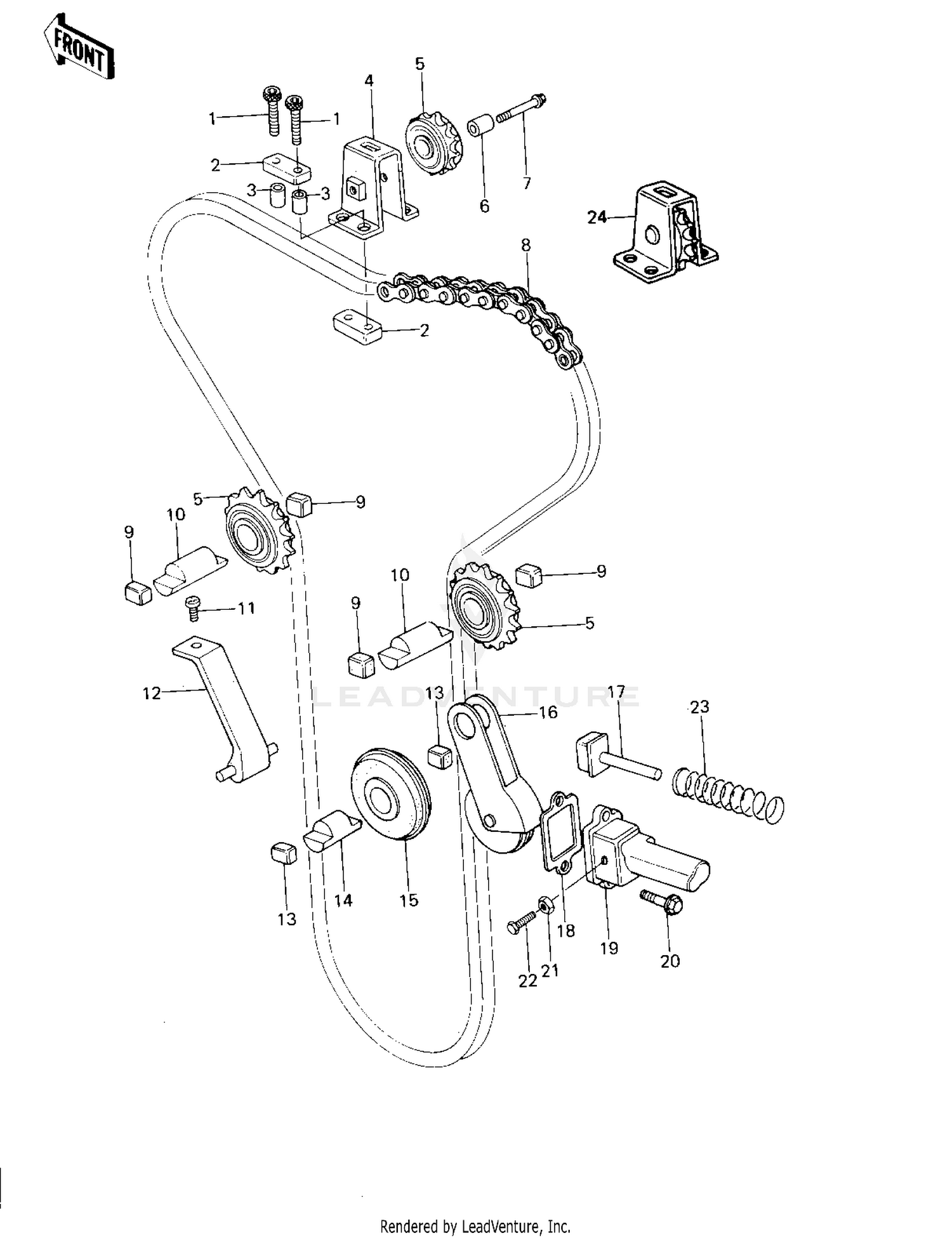 CAM CHAIN/TENSIONER ('78 D1)