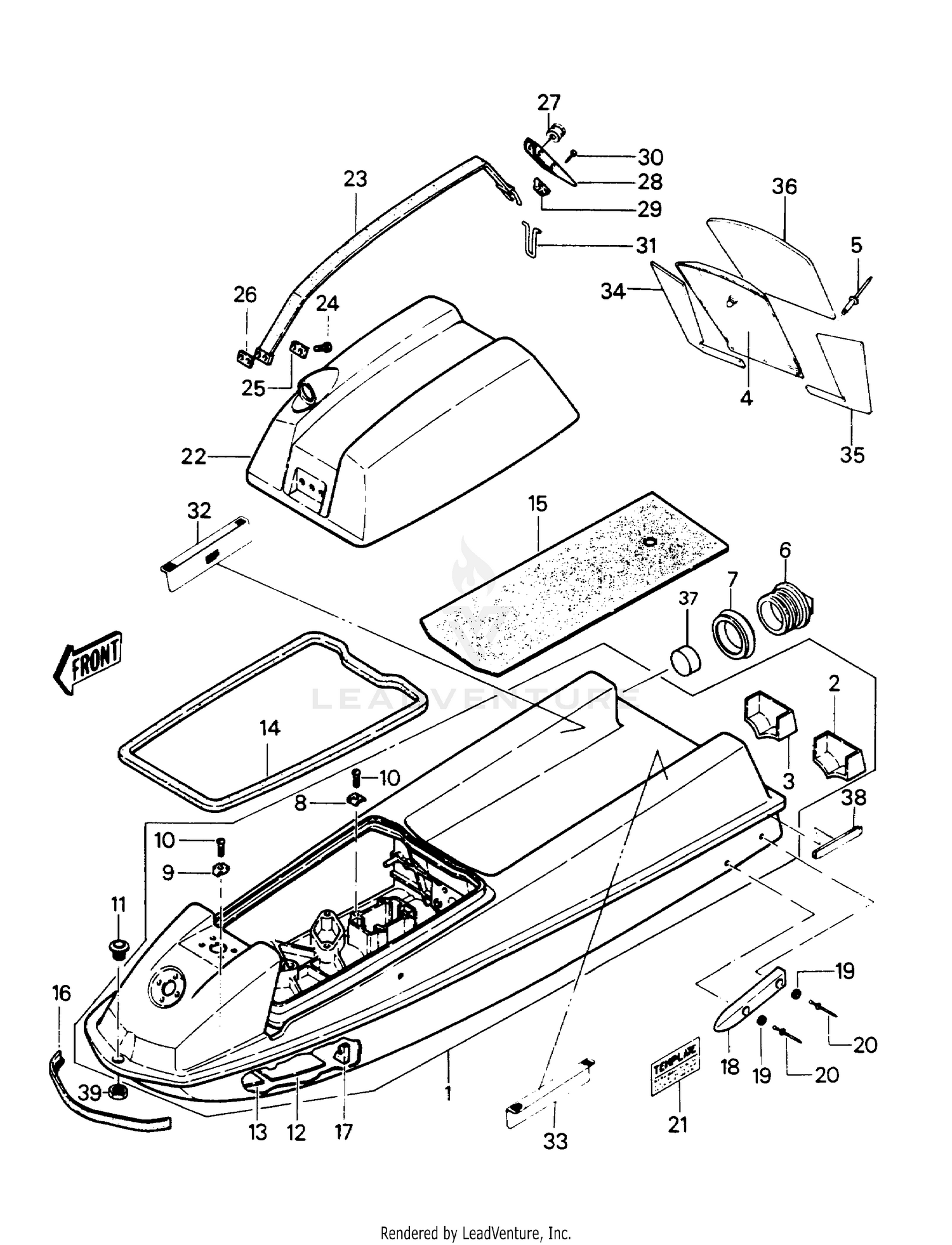 HULL/ENGINE HOOD (JS550-A8)