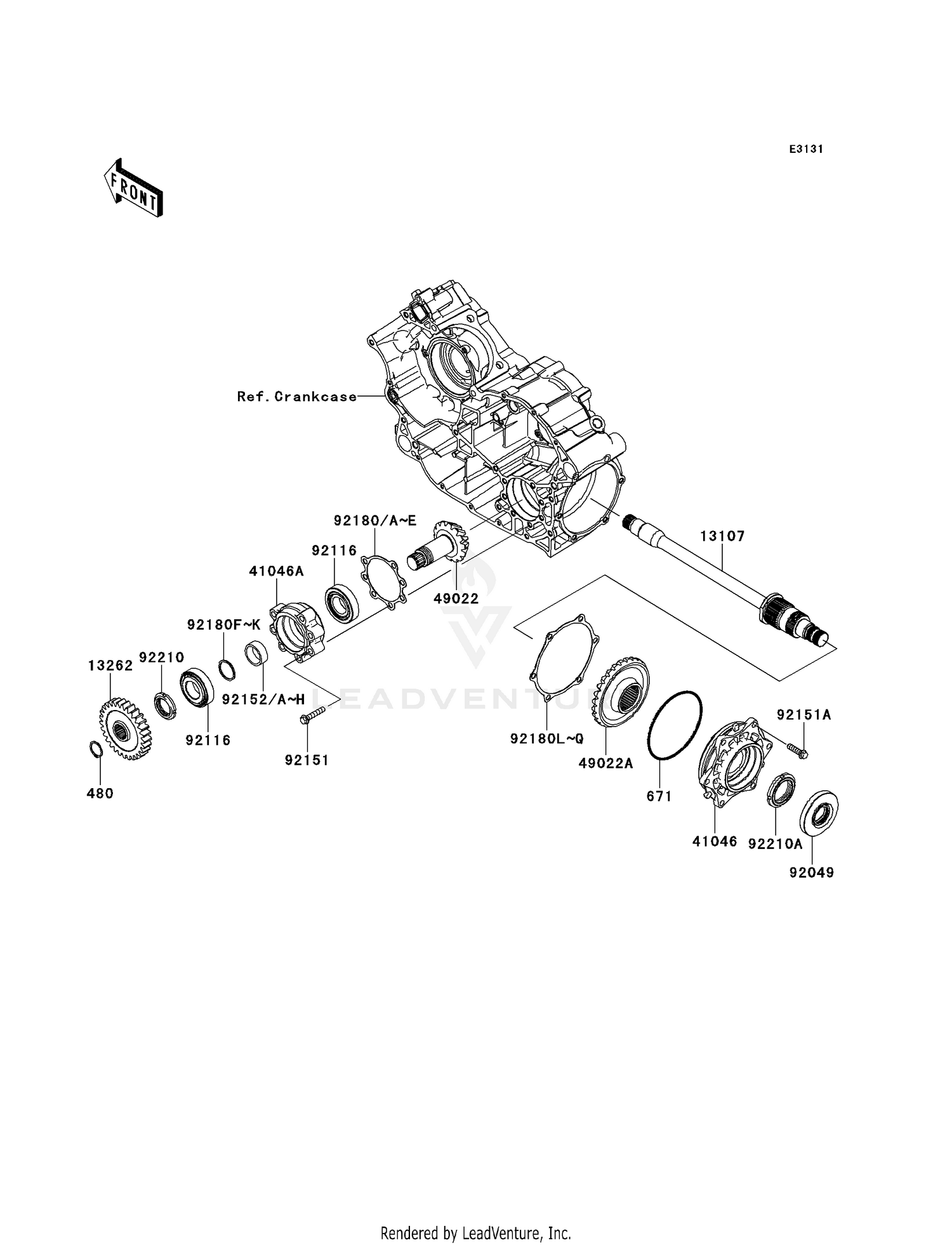 FRONT BEVEL GEAR