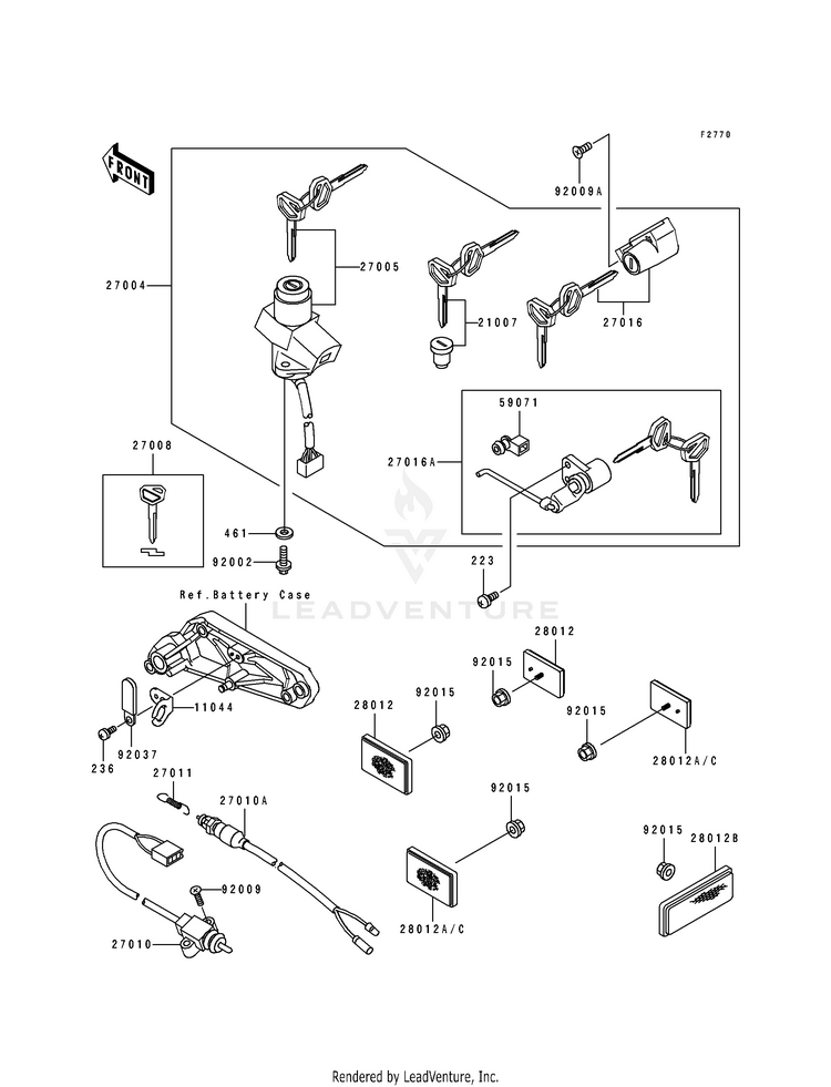 Ignition Switch/Locks/Reflectors Schematic
