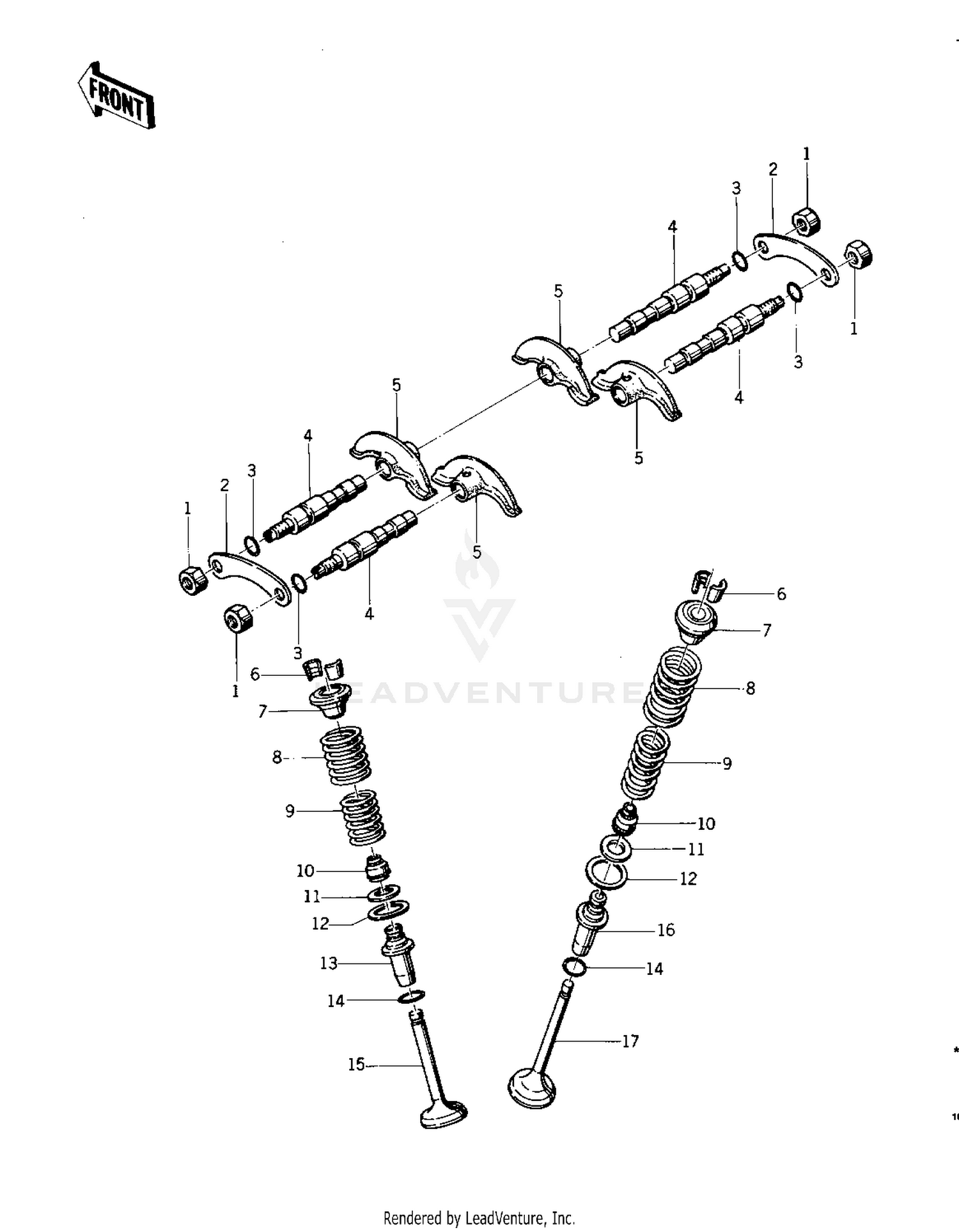 ROCKER ARMS/VALVES ('76-'77 S2/S3)