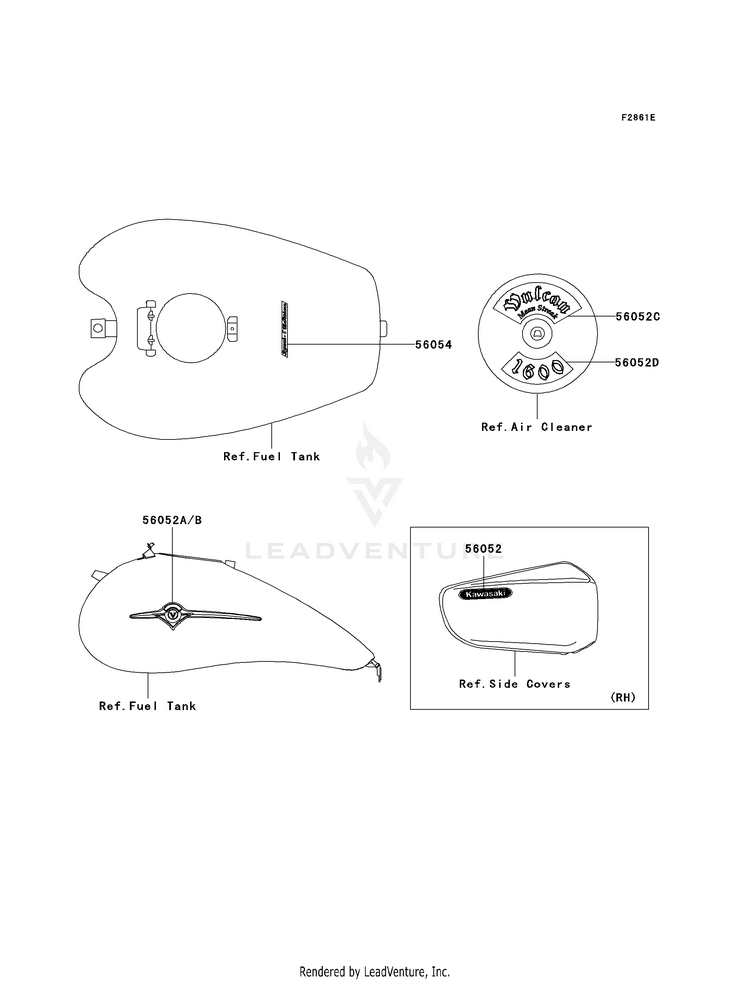 Decals (Black)(B8f)(Cn) VN1600B8F Vulcan 1600 Mean Streak (2008) Schematic