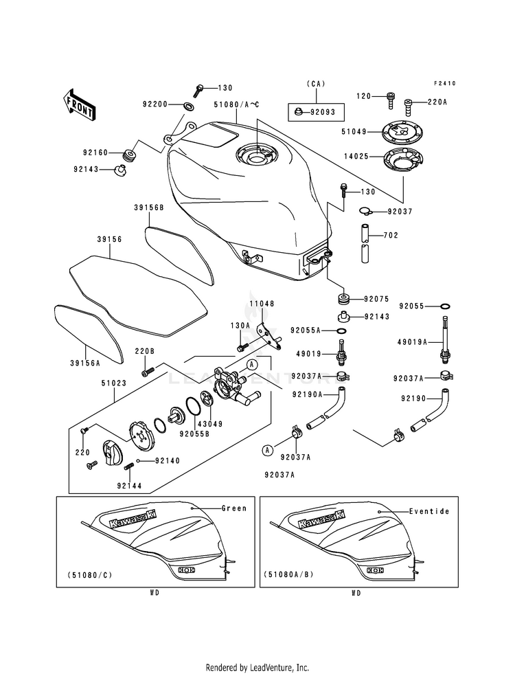 Fuel Tank (Zx600-F1) Schematic