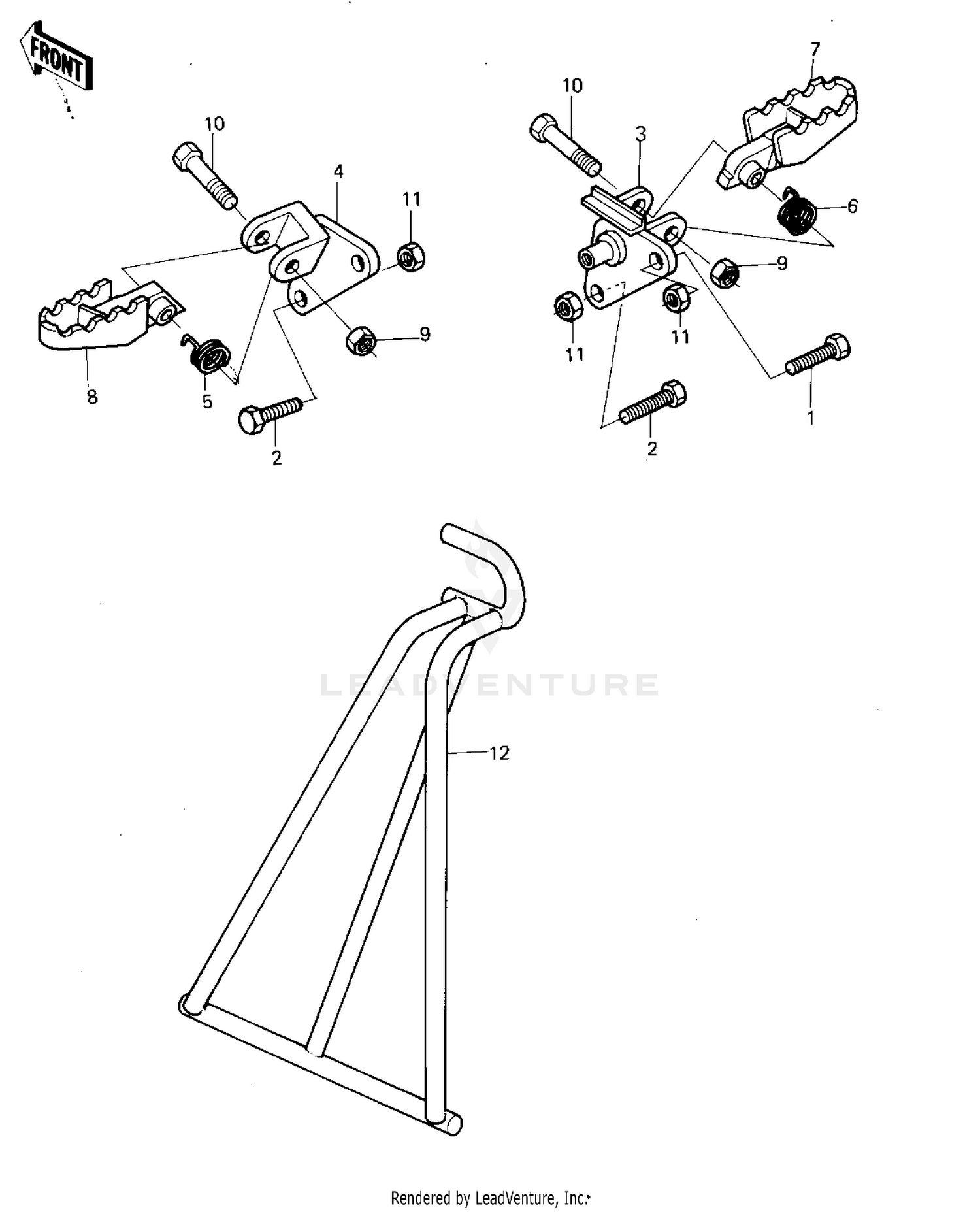 FOOTRESTS/STAND ('80 A6)