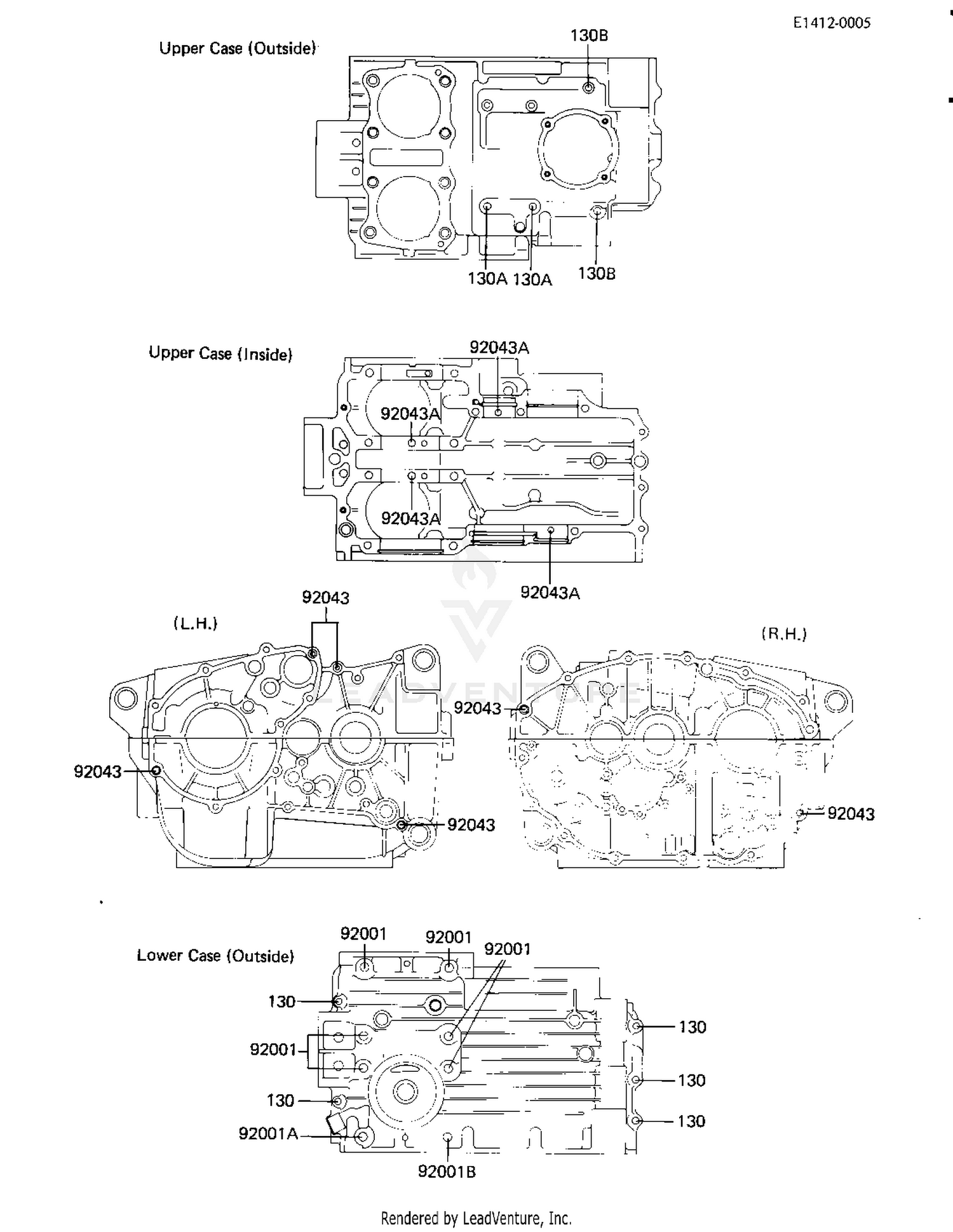 CRANKCASE BOLT & STUD PATTERN