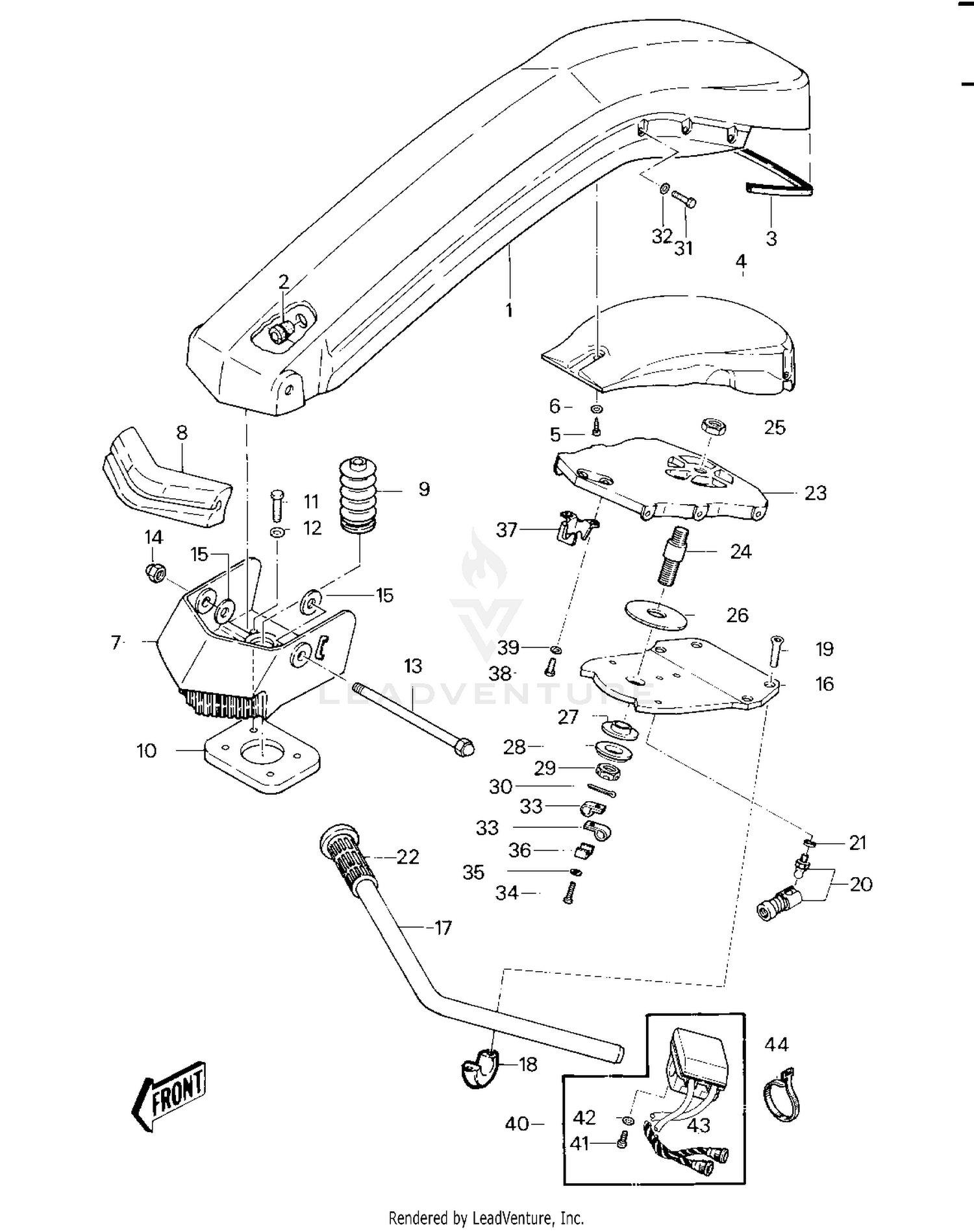 HANDLE POLE/SWITCHES  ('82-'83 JS44