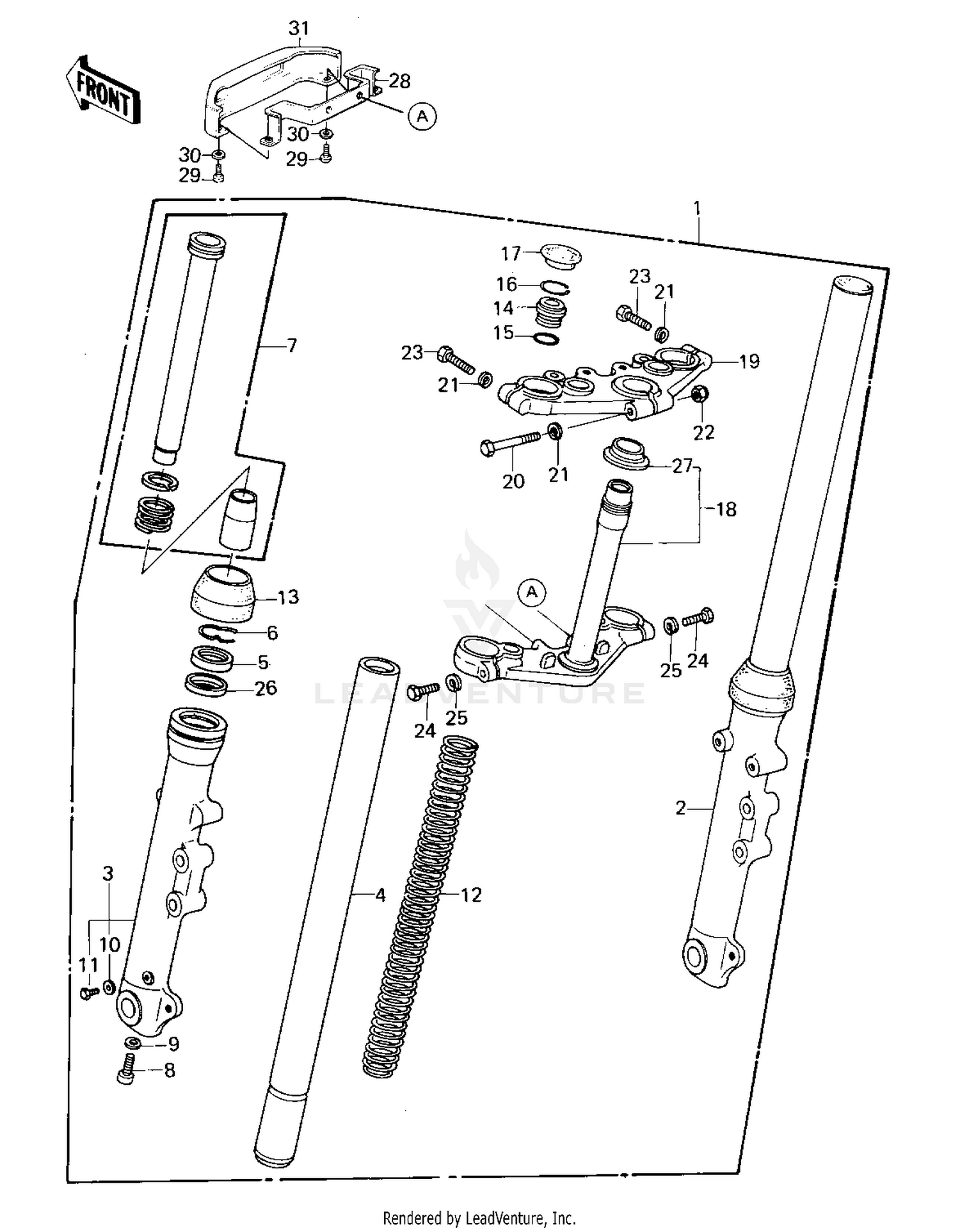FRONT FORK ('80 A1)