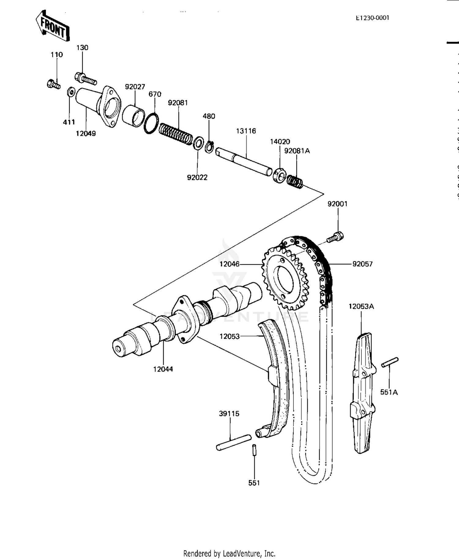 CAMSHAFT/CHAIN/TENSIONER  ('81-'83 D2/D3
