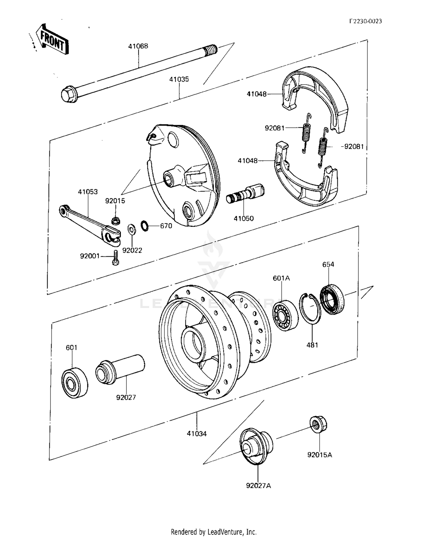 FRONT HUB/BRAKE