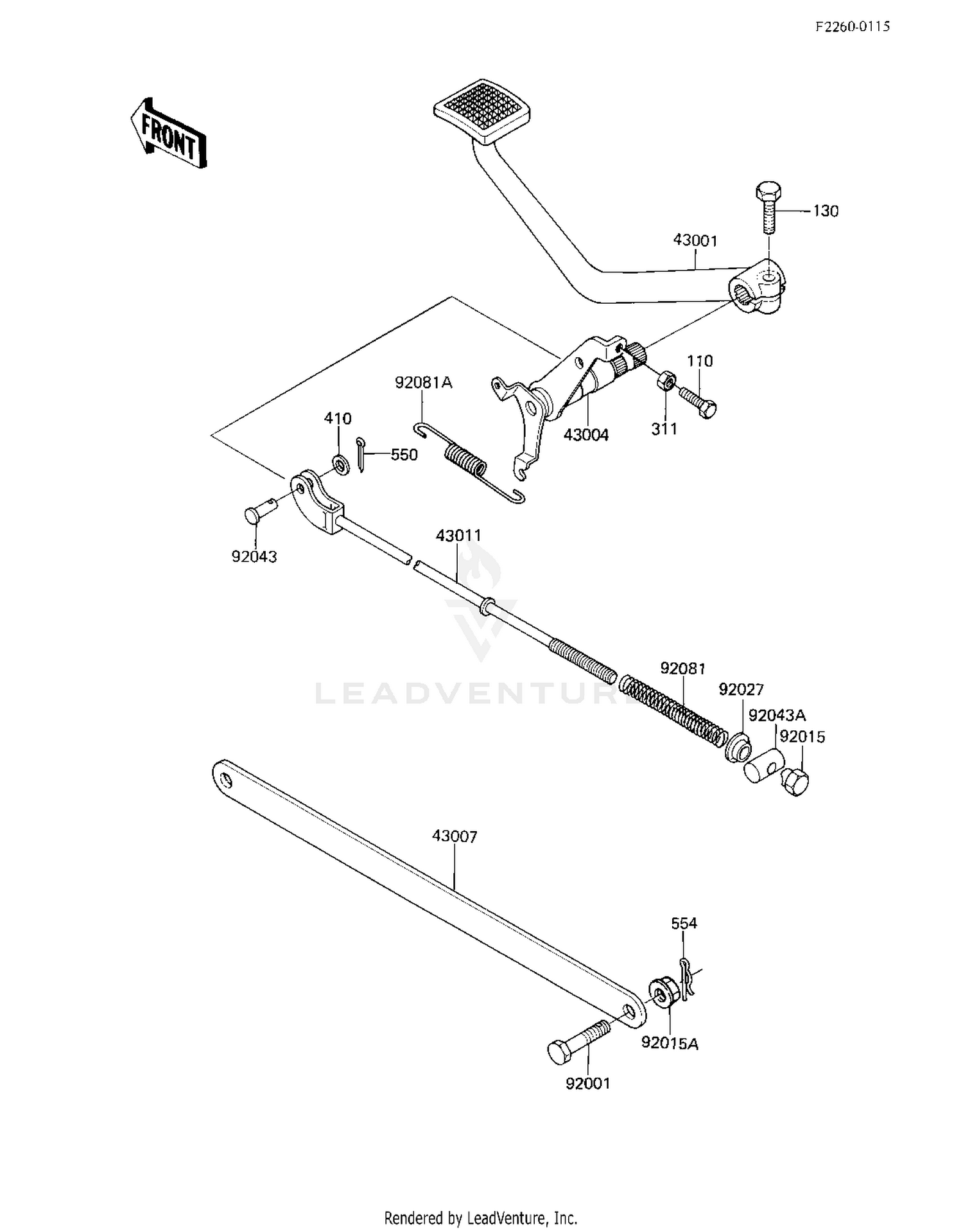 BRAKE PEDAL/TORQUE LINK