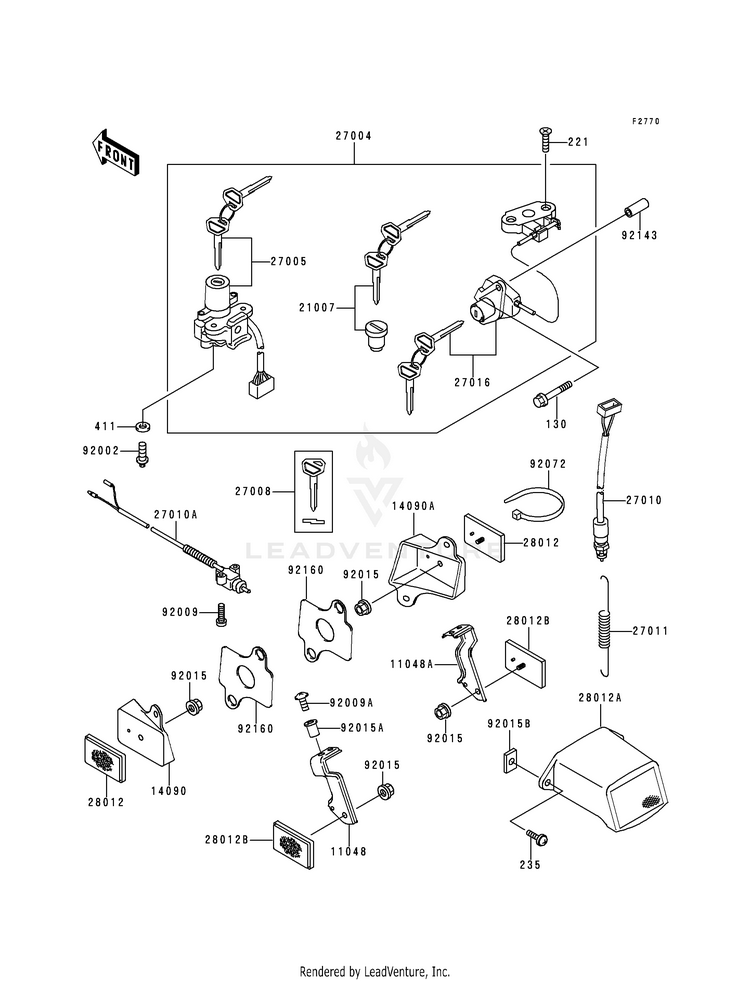 Ignition Switch/Locks/Reflectors Schematic