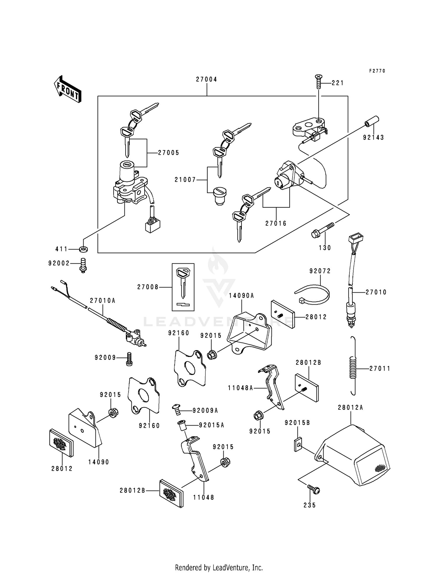IGNITION SWITCH/LOCKS/REFLECTORS