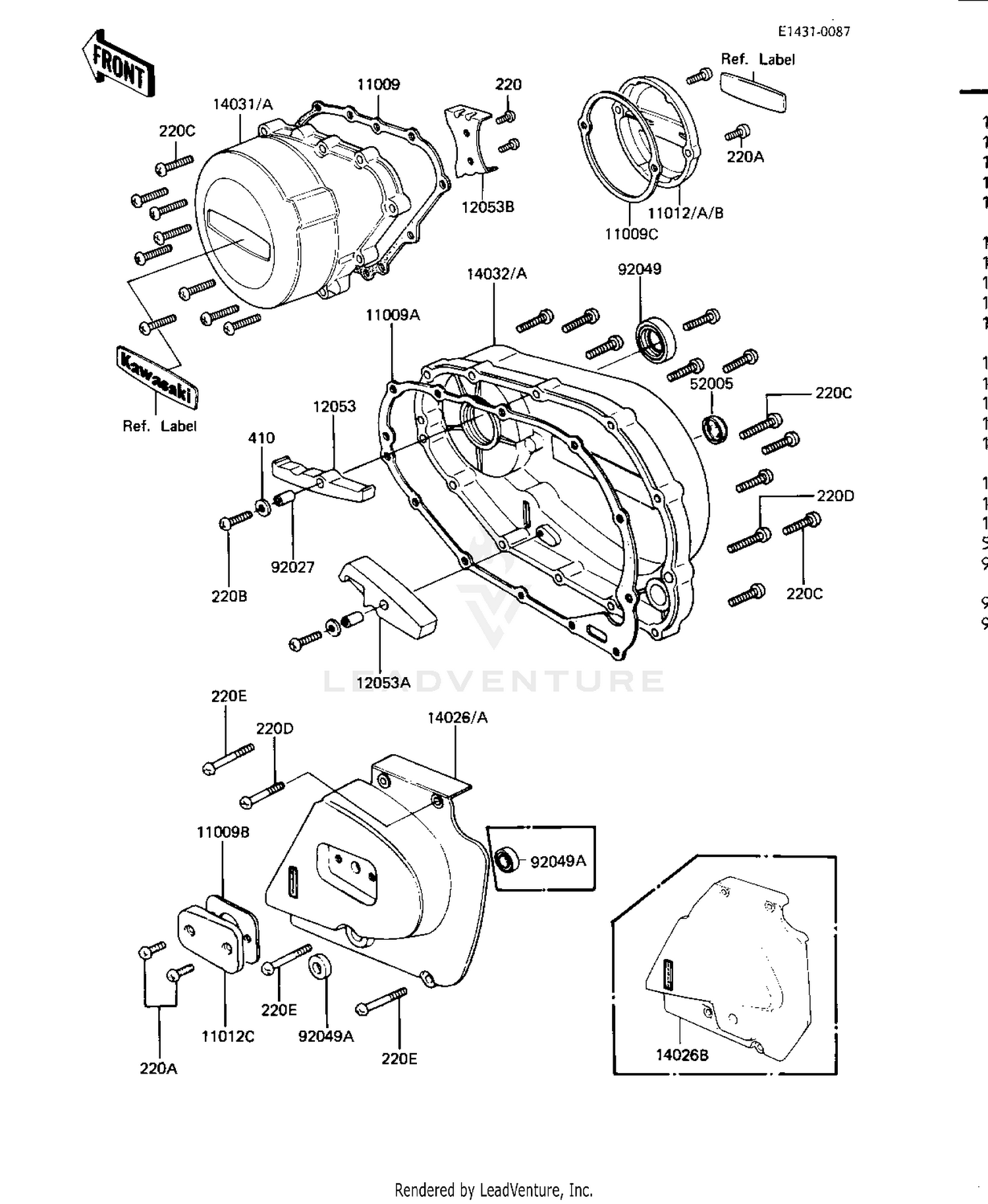 ENGINE COVERS ('81-'83 D2/D3/D4/D5)