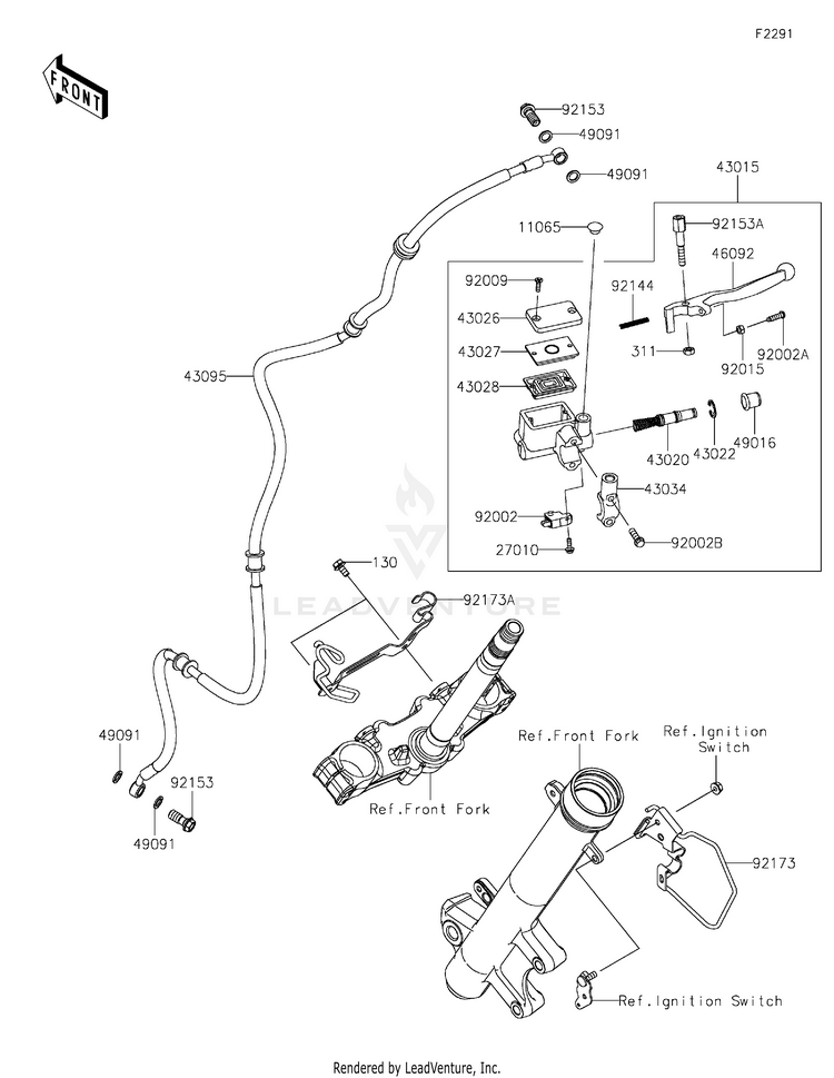 Front Master Cylinder Schematic