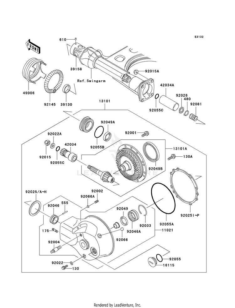 Drive Shaft/Final Gear Schematic