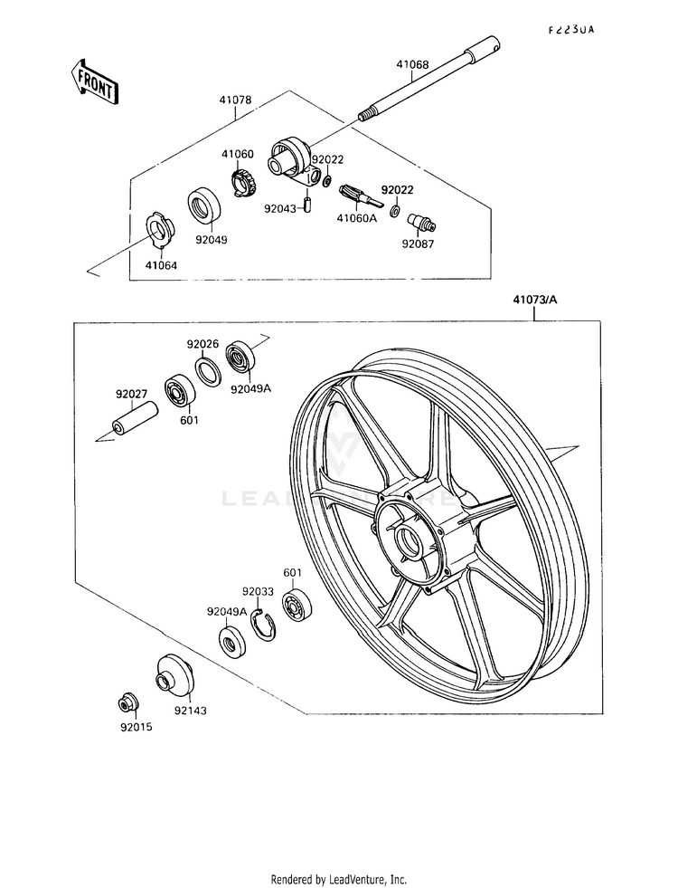 Front Hub (Ja001441&Nami) Schematic