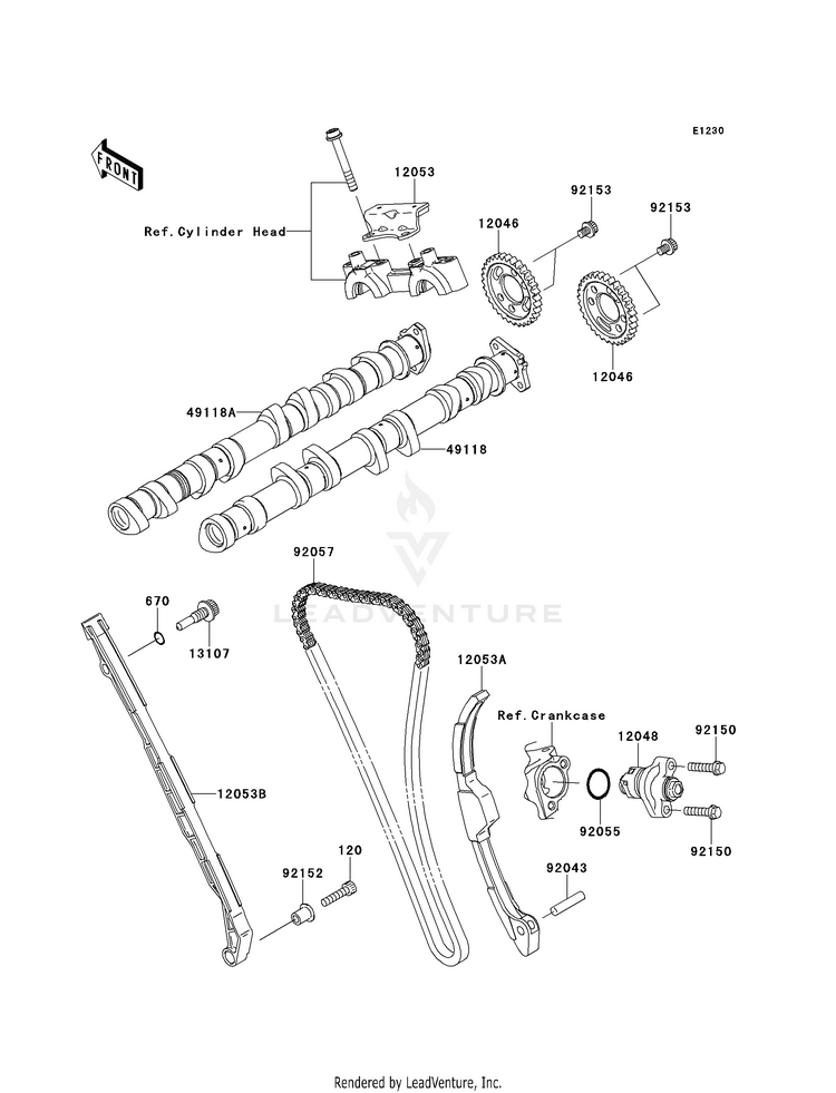 Camshaft(S)/Tensioner Schematic
