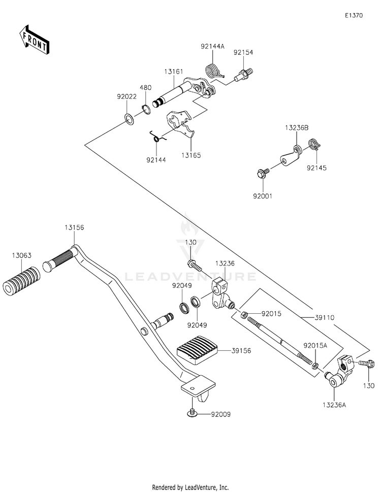 Gear Change Mechanism Schematic