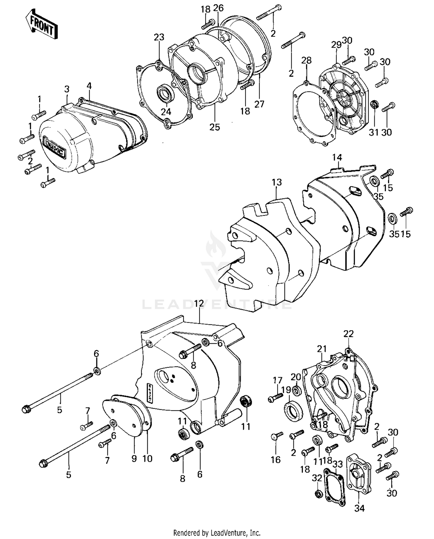 ENGINE COVERS ('77-'78 A1/A2/A2A)