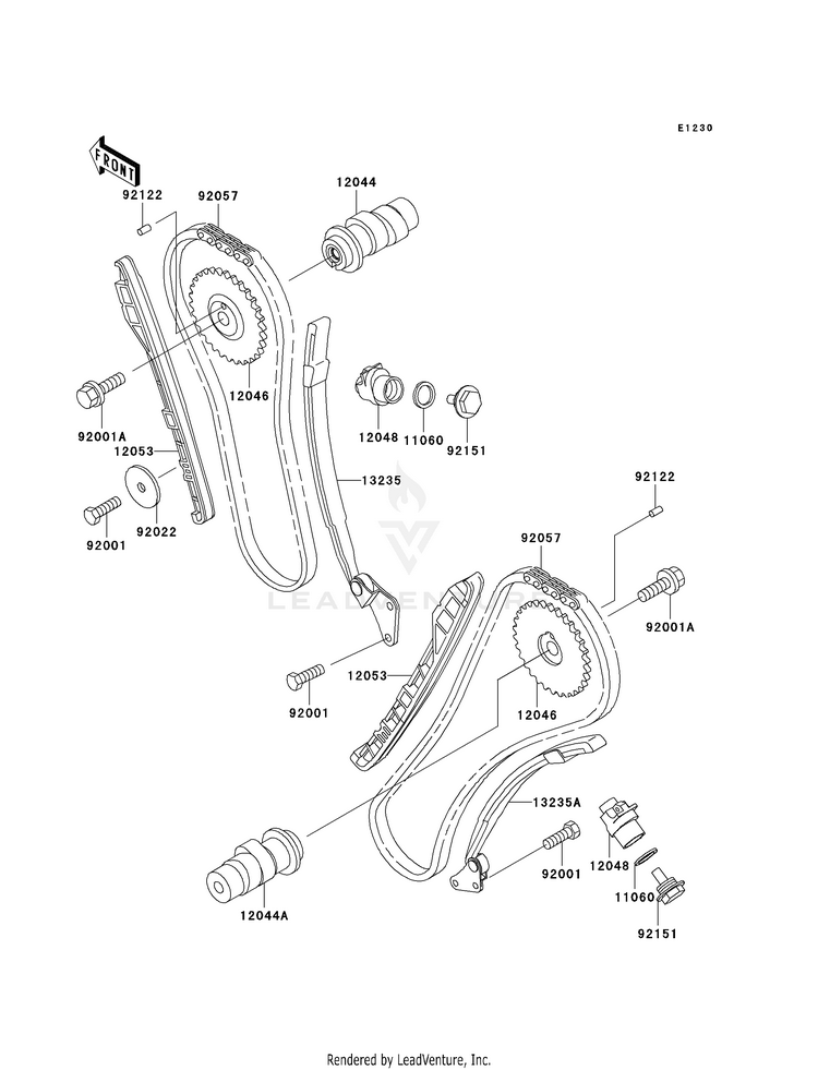 Camshaft(S)/Tensioner Schematic